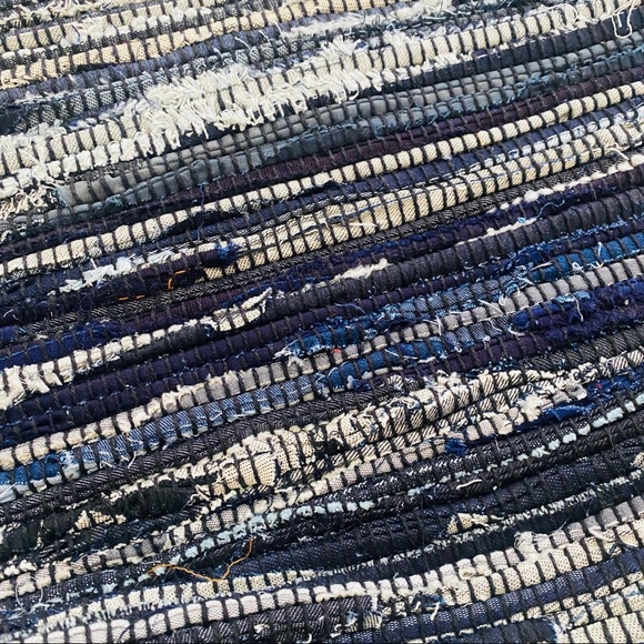 NWT Anthropologie Maybelle Handmade Denim Woven Large Bag Tote Beach - Picture 2 of 6